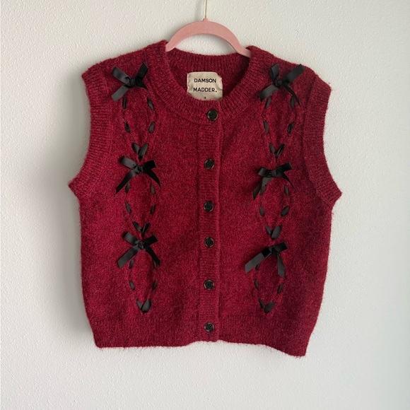 Aggie Knit Vest DAMSON MADDER SZ 14 - Picture 6 of 8